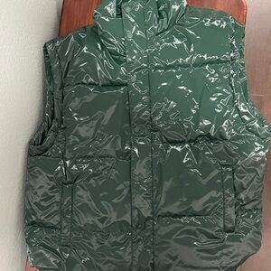 Aerie Dark Green Puffer Vest